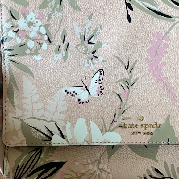 Kate Spade pink floral over the shoulder bag. - Picture 2 of 5